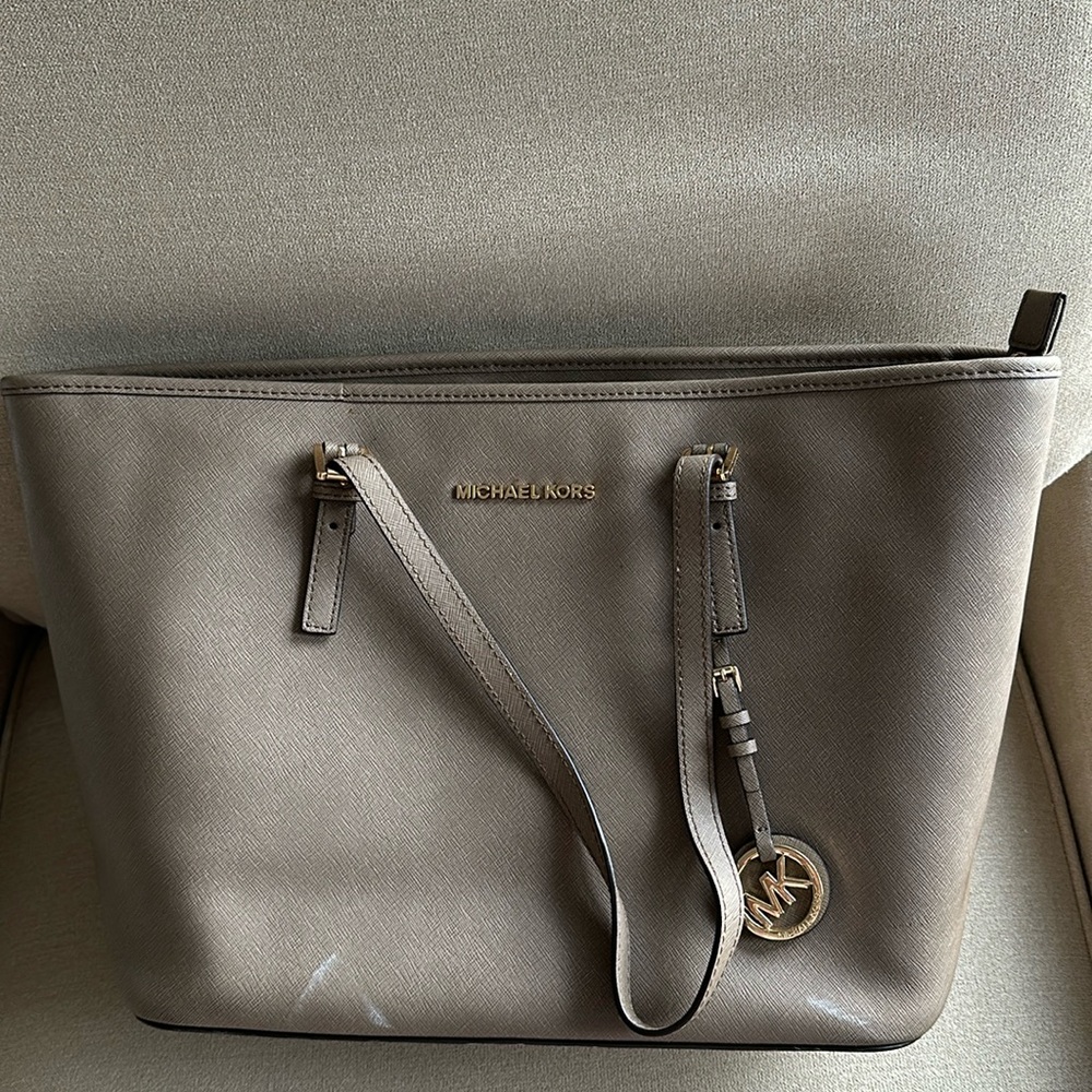 Michael Kors zip top tote bag